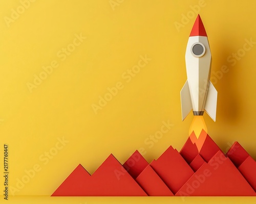 Origami rocket launching from spreadsheet, startup acceleration