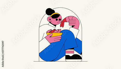woman eating pizza alone