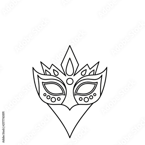 Outline of a Venetian mask