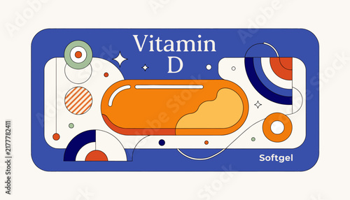 Vitamin D softgel supplement capsule