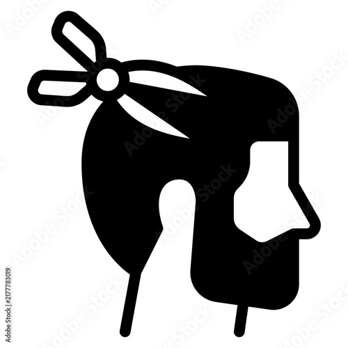 Haircut Icon Vector SVG in Flat Style for Grooming Services