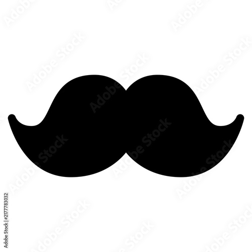 Mustache Vector Icon for Facial Hair Representation