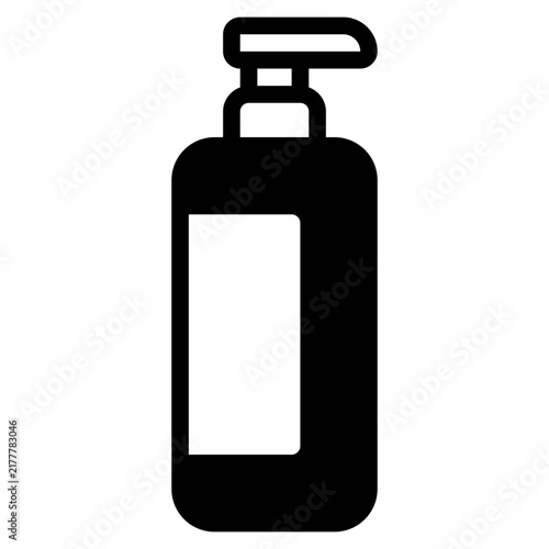 Vector Icon Shampoo Bottle for Personal Care Products