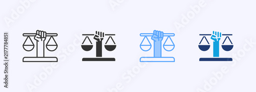 Foto Rights Icon Set Multiple Style Collection Vector Illustration