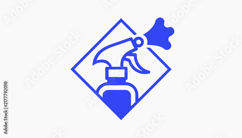 blue spray bottle icon