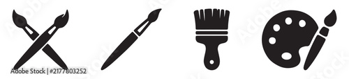 Painting Palette Symbol for Artists, Creative Design and Artistic Work Vector Illustration