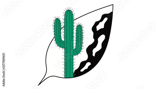 cactus plant leaf illustration