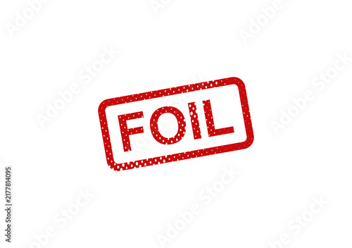 Obraz na płótnie Red foil stamp or label illustration