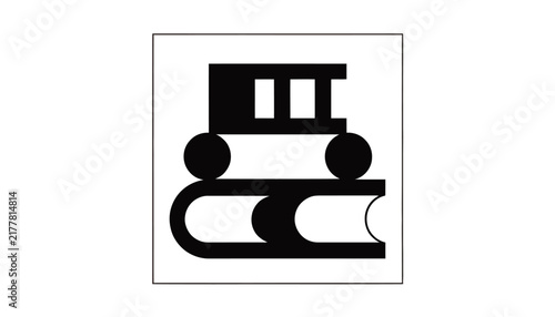 black train icon on white background
