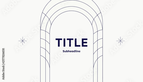 archway illustration with title and subtitle