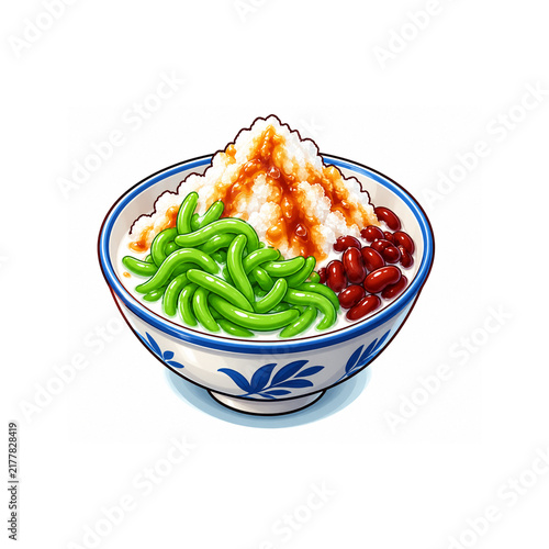 Traditional Indonesian Cendol Dessert 