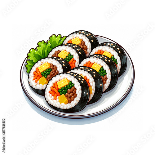 sushi on a plate