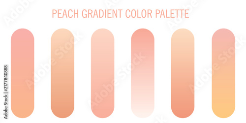 Vector Peach Gradient Color Palette