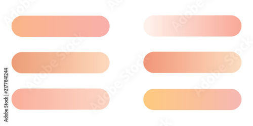 Vector Peach Gradient Color Palette