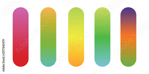 vector set of color Gradient Pallets, color swatch. catalog samples, trendy multicolored pallet