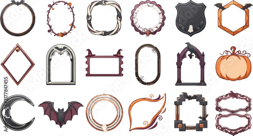 An assortment of decorative frames and borders showcase a variety of designs and colors.