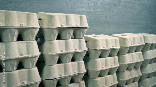 Supermarket Shelves Of Egg Boxes