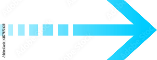 Obraz na płótnie A bright blue arrow pointing forward, symbolizing progress and direction
