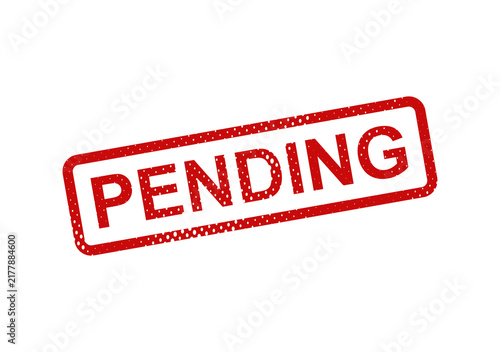 Foto Red pending stamp with bold text illustration