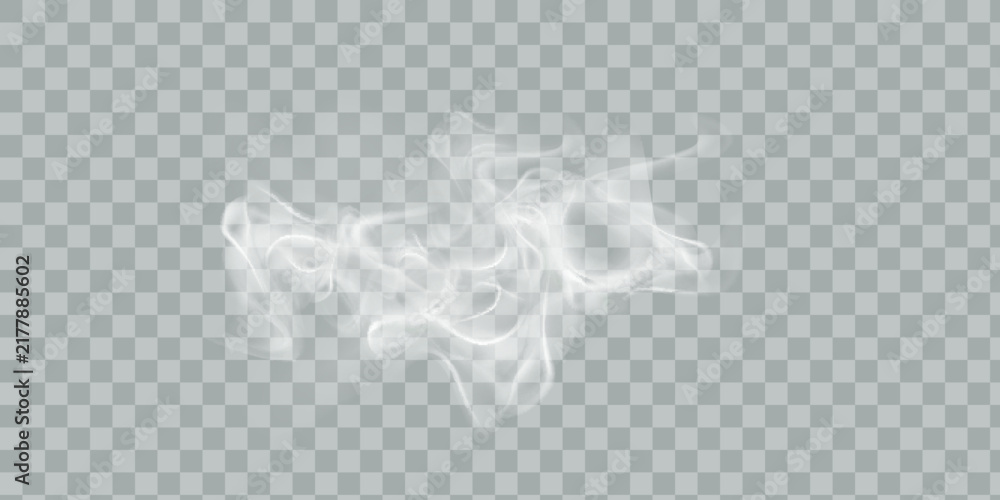 Obraz premium Fog or smoke isolated transparent background. White cloudiness, fog, smog, dust, smoke, steam PNG