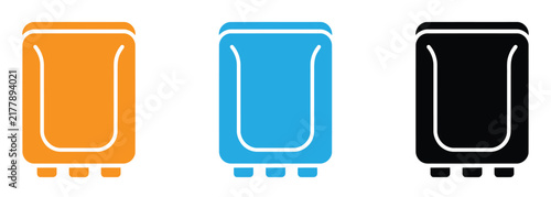 Water Heater Tank Icon Set Electric Boiler Heating System Home Appliance Vector Graphic Illustration Isolated Stock Asset