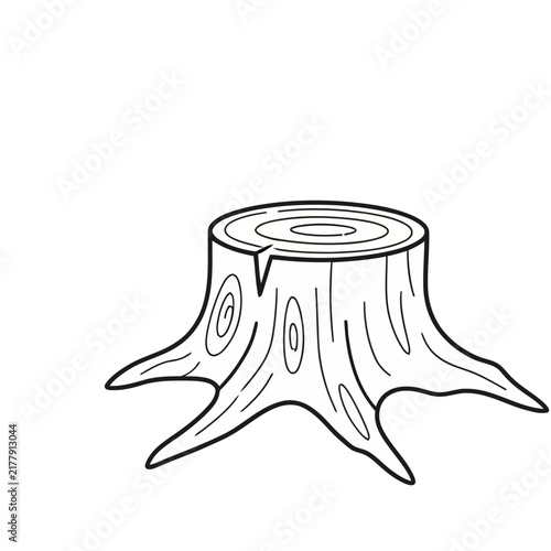 Tree stump illustration
