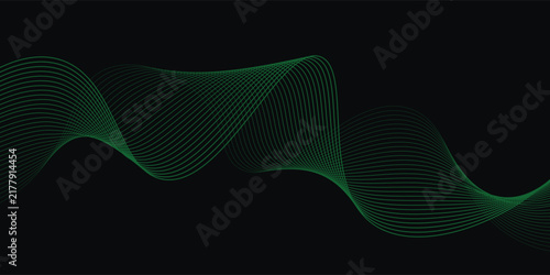 Elegant Green Curve Line Pattern for Futuristic,Tech-Inspired Design