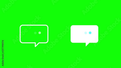 Chat Message Speech Bubble Typing Green Screen Chroma Key Animation