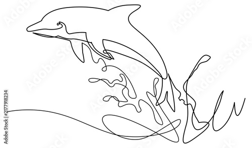 一筆書き-跳ねるイルカ