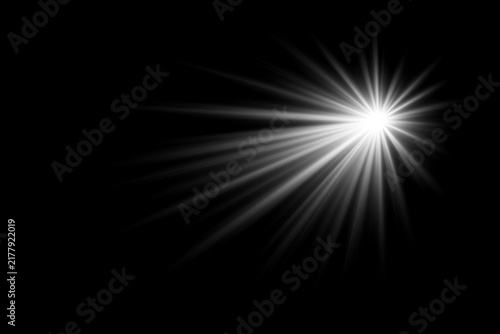 Принти на полотні Bright starburst effect on a dark background, creating a striking contrast