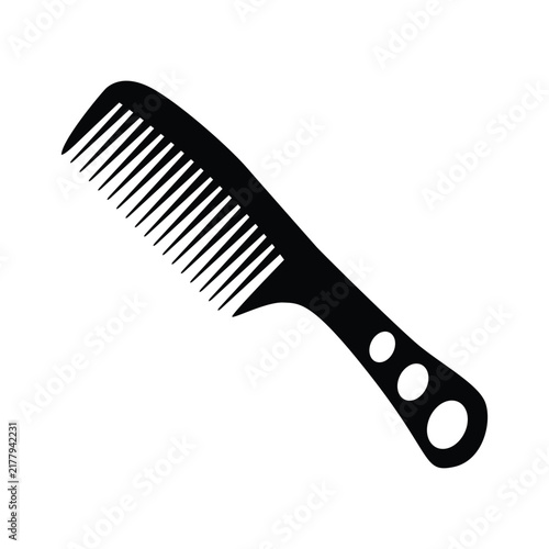 Silhouette hair comb icon on a plain background
