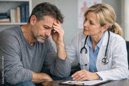 Man Consulting with Doctor