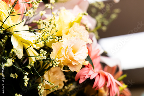 Fotografie Colorful arrangement of flowers in a display for a special occasion
