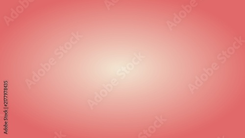 Horizontal Radial Gradient Background Transitioning from Soft Warm Cream Center through Vibrant Peach Coral to Deep Rose Red Base with Vignette