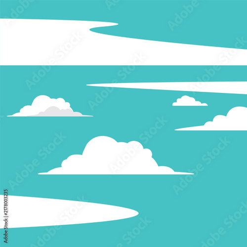 white cloud element vector illustration design template