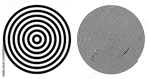 Two circular patterns with rings 202609021052 2 set with simple line art design featuring outline, illustration, graphic elements with clean design and vector art