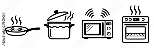 Vector icons of cooking methods 202609020924 set with simple line art design featuring line art, illustrations, graphic resources with vector and design elements