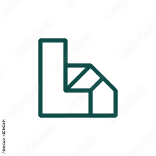 Geometric Letter L Combined With House Logo