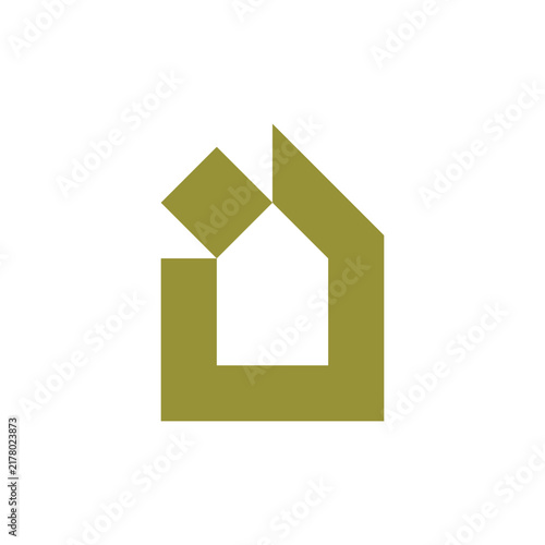 Abstract Geometric House Grip Star Logo