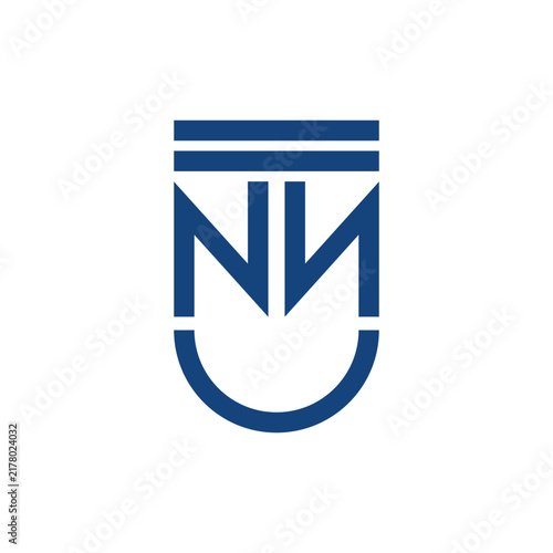 Letter NN Inside Rounded Shield Emblem Logo