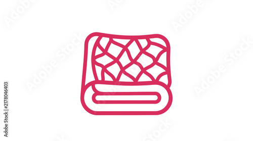 Folded mesh sports towel icon.