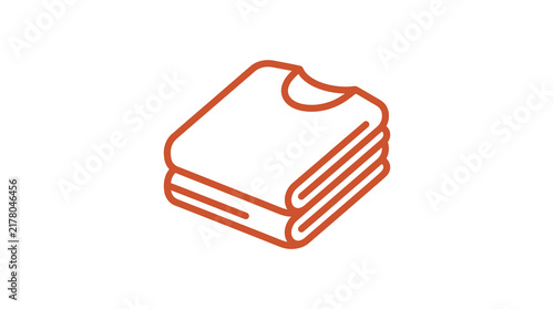 Folded sports apparel stack line icon