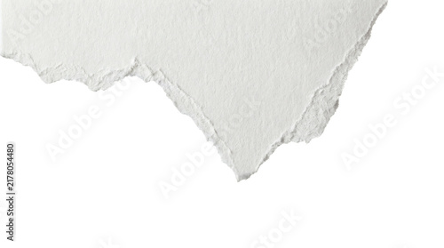 Ripped torn white paper edge top border frame overlay mockup isolated on transparent background.