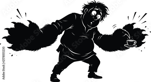 Bigfoot Holding Small Coffee Mug