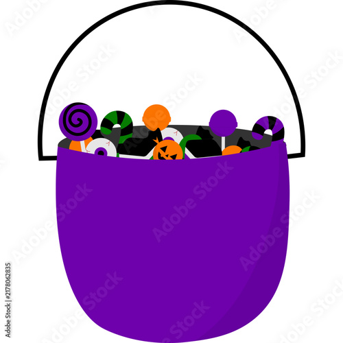 Halloween Candy Bucket Illustration
