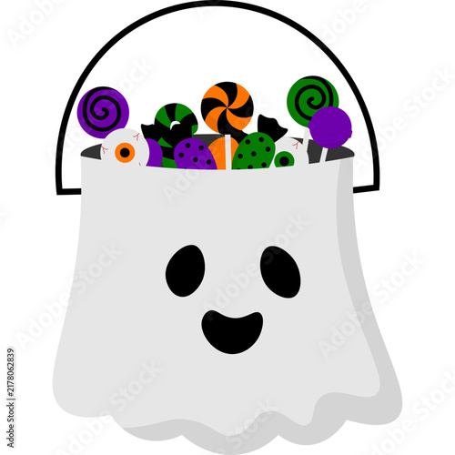 Halloween Candy Bucket Illustration