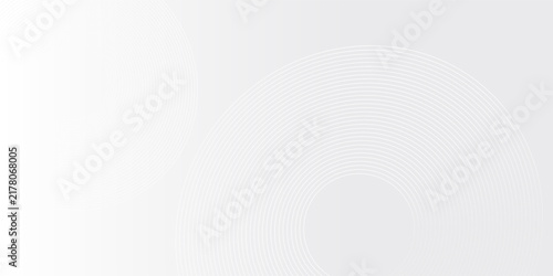 White glowing geometric lines on gray background. Modern shiny blue circle abstract vektor Illustration