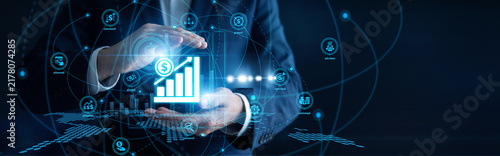 Konstfotografi Growth specialist hands hold analytical charts plotting strategies to Increase Sales revenue