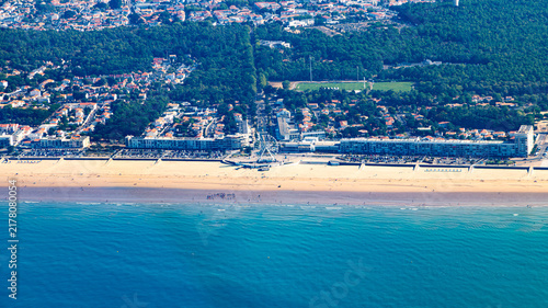 Noirmoutier island in vendée aerial view in vendée french atlantic ocean