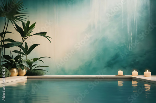 A colab inspired background images of wellness and relaxation.
